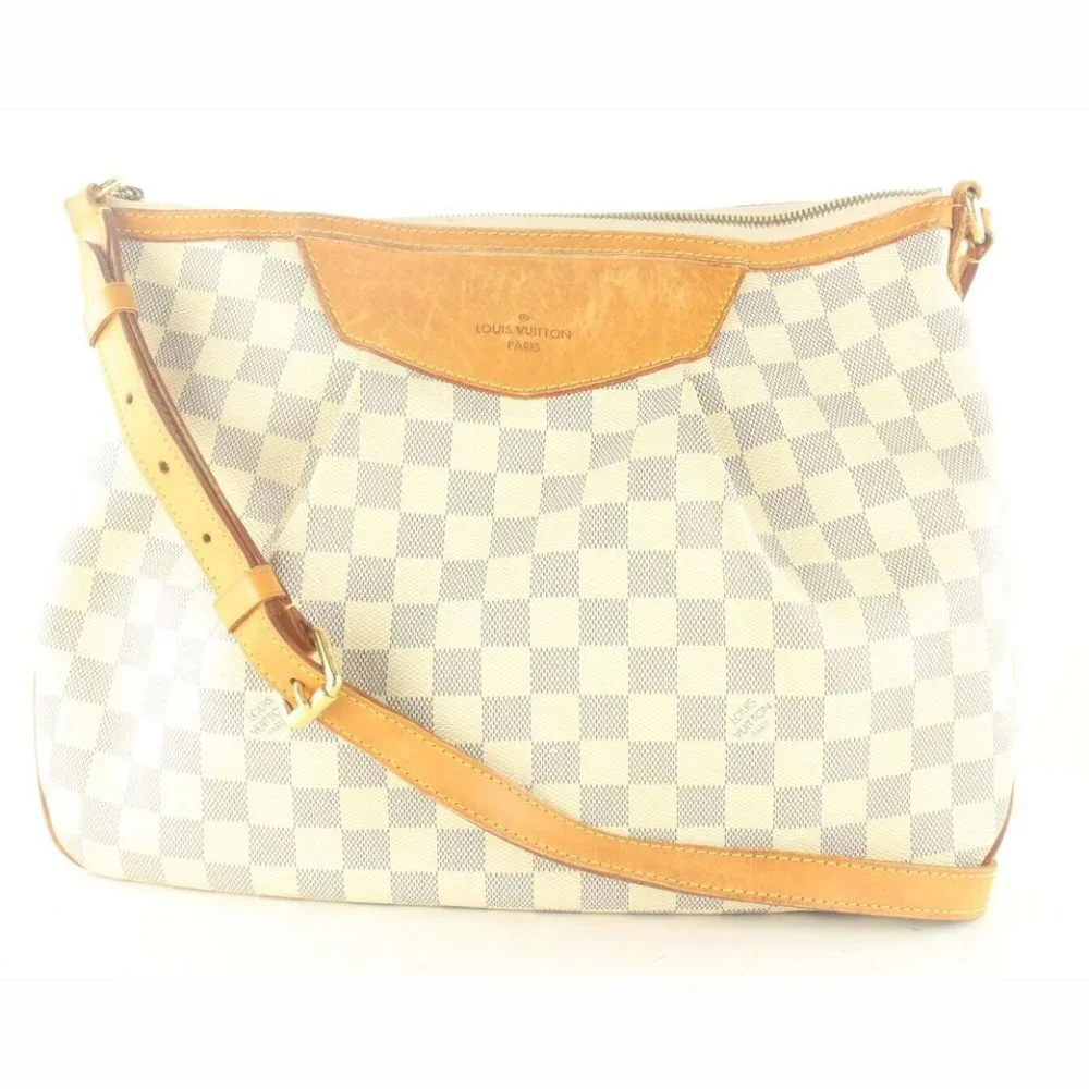 Louis Vuitton Siracusa Shoulder Bag PM White Leather 8LV919k